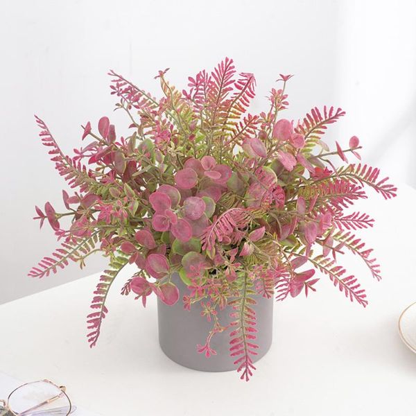 

small potted artificial plant fake flower shrubs home office farmhouse bathroom deskinterior decor pretend floral