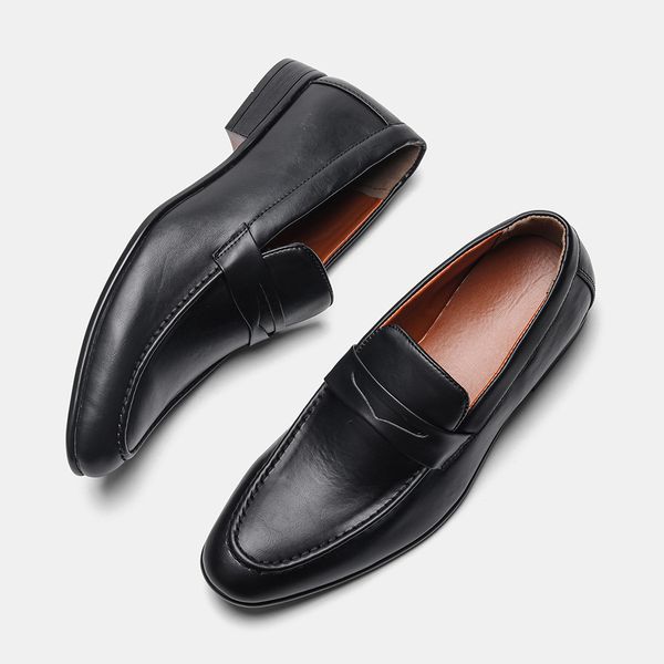 

dress shoes sapatos casuais masculinos wootten, sapatos de couro originais ou marca signer para o verÃ£o, tamanhos 40-45, # ktpp, Black