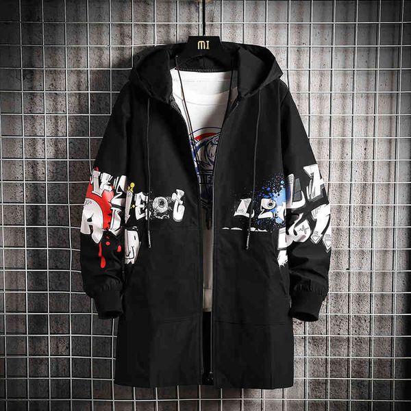 

men's casual et, street fashion, hoodie, raincoat, windbreaker, clothing, spring and autumn, Tan;black