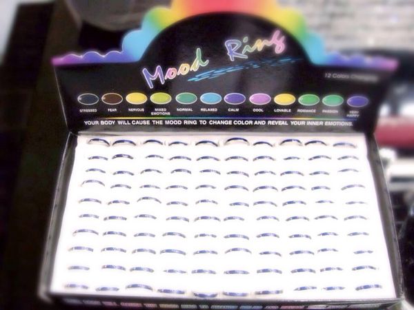 

mood ring band rings color changable 4mm width 100pcs/lot, Silver