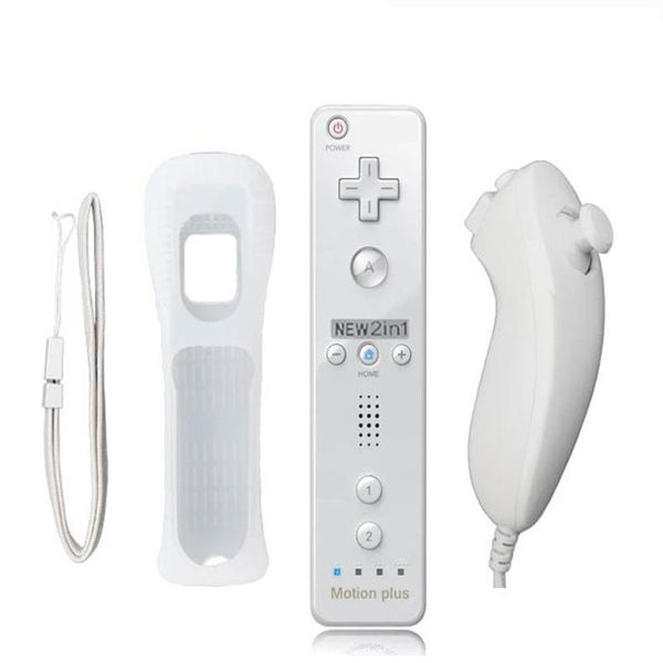 

game controllers & joysticks wii remote controller motion plus with silicone case replacement for nunchuk and u