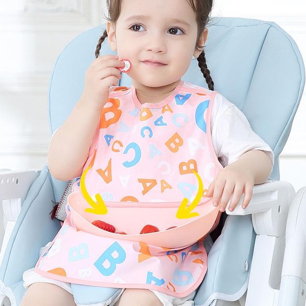 

bibs & burp cloths infant eating children sleeveless baby apron bandana cute cartoon waterproof self feeding bib slabbertjes