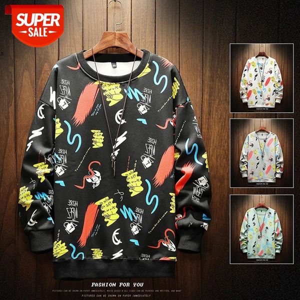 

mens crewneck sweatshirt graffiti streetwear men 2020 oversized japanese hip hop black hoodie men sweatshirts hoodies #dk0v