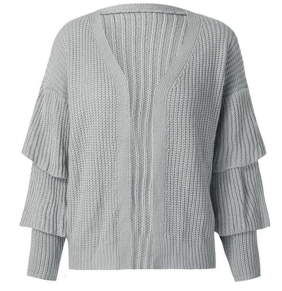 

women casual used trui long mouwen vest truien jumper ripper jacket, Black;brown