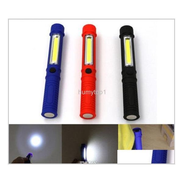 

cob led mini working inspection light flashlight pocket penlight with magnet multifunction maintenance flashlight hand torch lamp ytbi gmnro