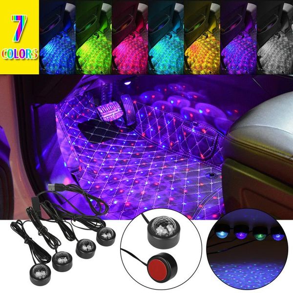 

interior&external lights usb car led atmosphere lamp star light sound control interior seat ambient decor decoration