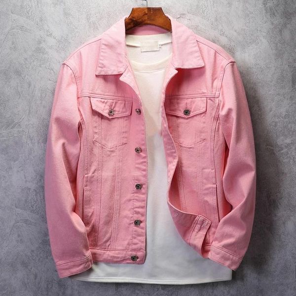 

men's jackets denim jacket pure pink and bomber high-quality outerwear, Black;brown