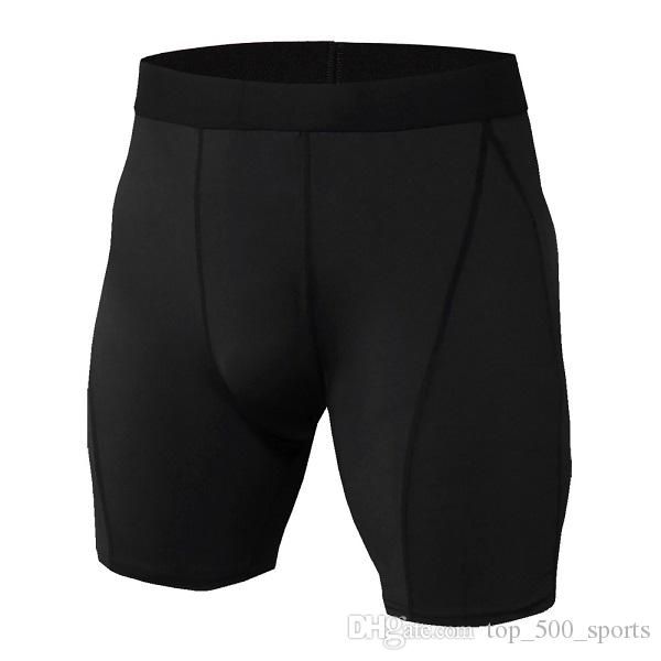 

2020 2021 men's exercise gym shorts pro quick-dry sportswear running bodybuilding skin sport training fitness compression shorts with b, Black