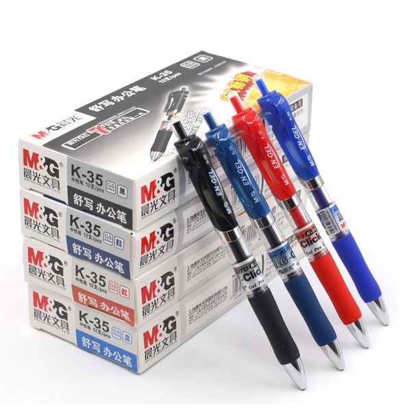 

gel pens 12pcs/box m&g k-35 0.5mm push type neutral pen students office special