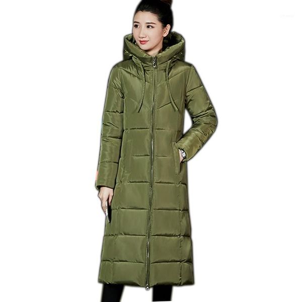 

women's trench coats -6xl summer sale women plus size fashion cotton down jacket hoodie long parkas warm jackets female winter coat cl, Tan;black