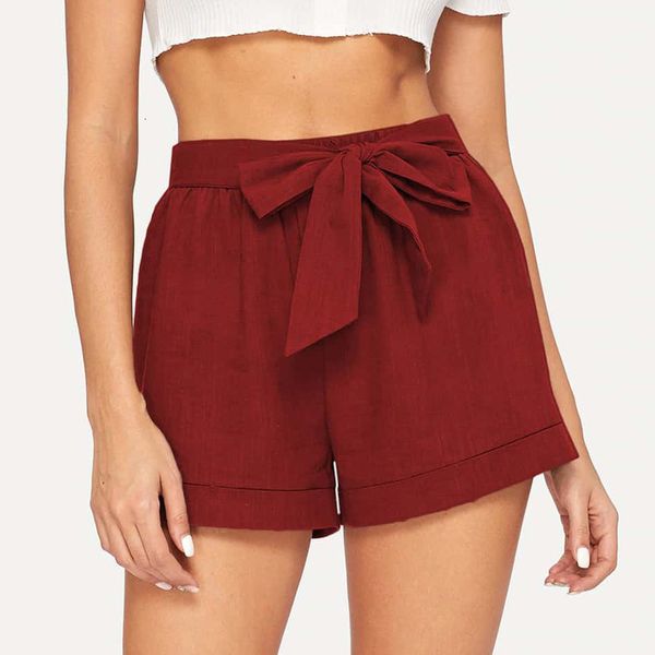 

summer casual tie taille rolzoom catoon loose women's 2020 new women shorts #6.11, White;black