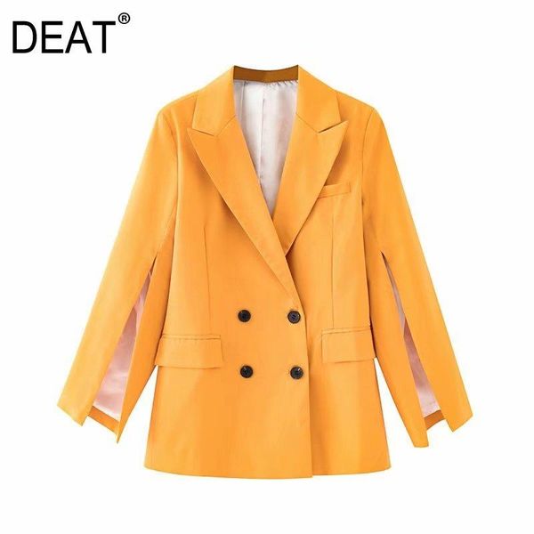 

deat] 2021 spring new fashion tide v-neck single-breasted solid color long sleeve temperament women blazer coat 13a934, White;black