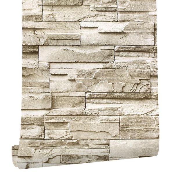 

6m 3d brick rock sticker paper self adhesive wallpaper furniture wall stickers