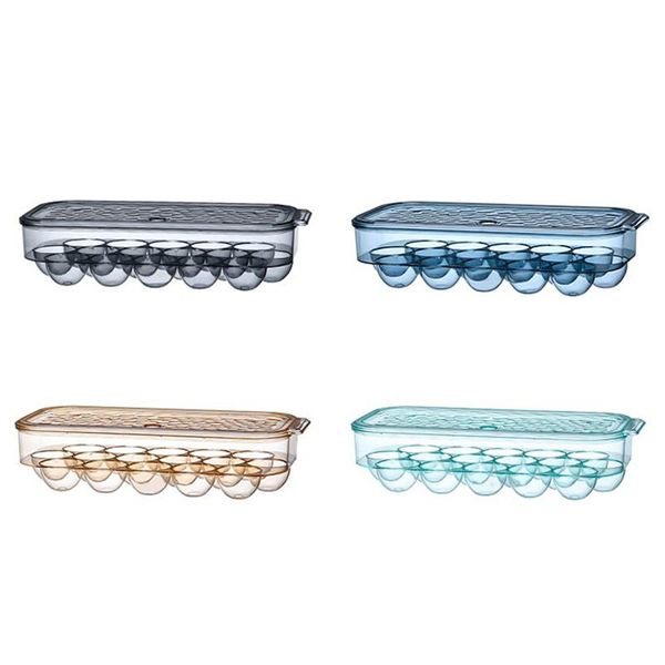 

egg storage box egg holder for refrigerator transparent single layer with lid stackable containers for 16 eggs