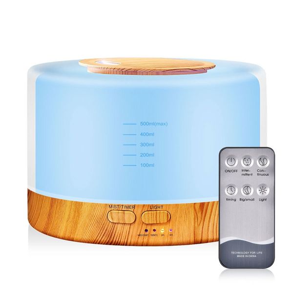 

500ml aromatherapy diffuser air humidifier with led night light for home room ultrasonic cool mist aroma essential oil diffuser
