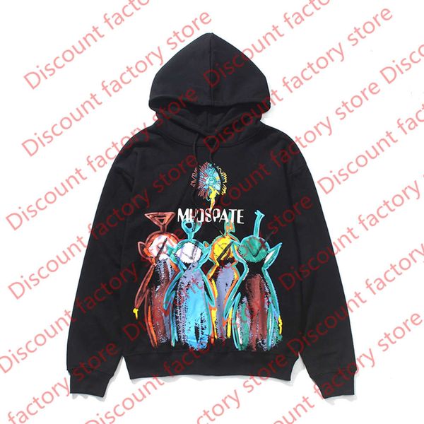 

black white printing fleece hoodies sweatshirts hip hop casual loose streetwear mens 2020 fashion hooded