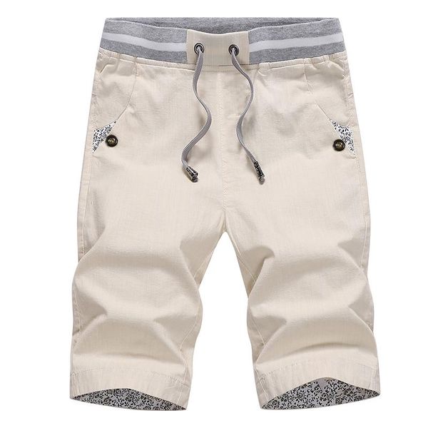 

men's shorts summer linen cotton men fashion brand boardshorts breathable cool short masculino man casual comfortable plus siz, White;black
