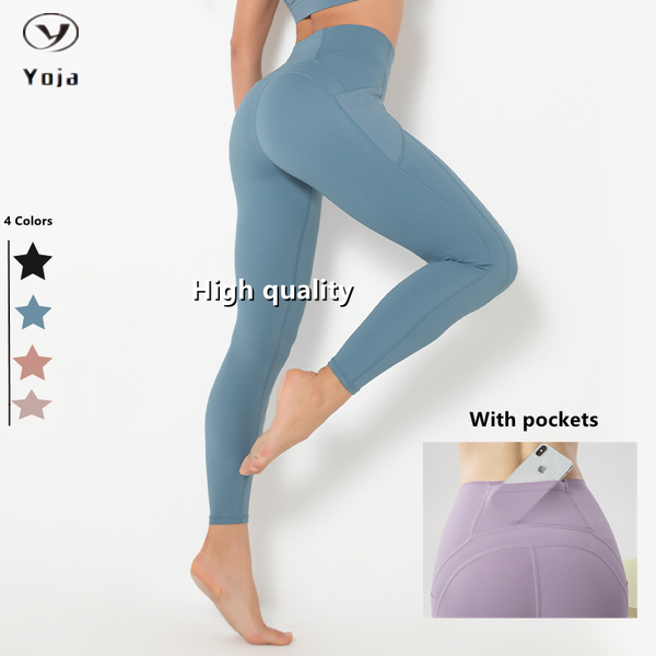 

yoga outfit women pants with pocket leggings fitness running push up sportswear high waist tight hips seamless energy girl gym clothing