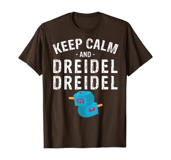 

keep calm and dreidel dreidel hanukkah gift t-shirt, White;black