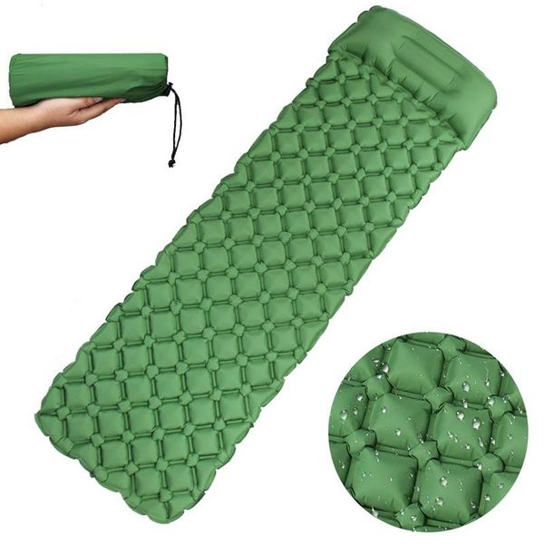 

outdoor pads portable air camping mats inflatable bed mattress sleeping pad fast filling bag super light with pillow