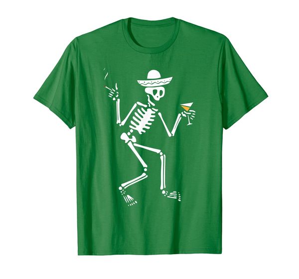 

Skeleton Drinking In A Bar Sombrero Day Of The Dead T-Shirt, Mainly pictures