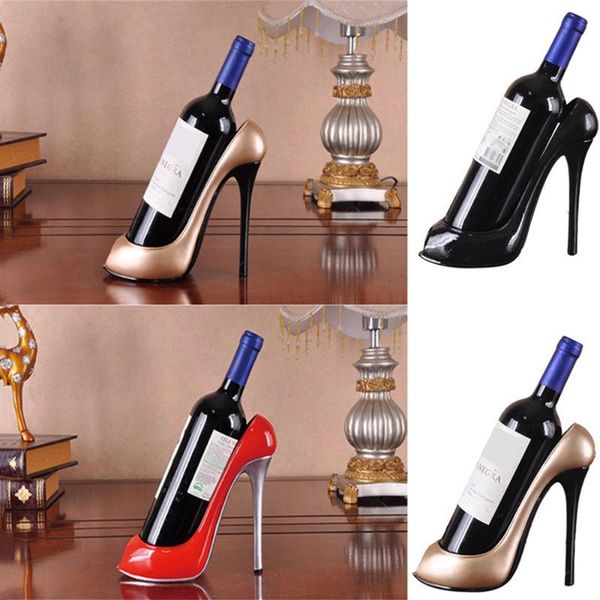 

tablewine racks stylish high heel shoe bottle holder creative red rack support bracket shelf home table decoration bar accessories