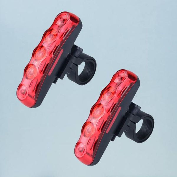 

bike lights 2pcs tail light 5 leds super bright night for (red battery)