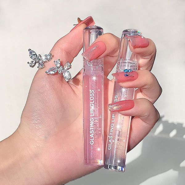 

lip gloss wet crystal jelly shiny clear mirror moisturizing glitter liquid lipstick oil tint care makeup