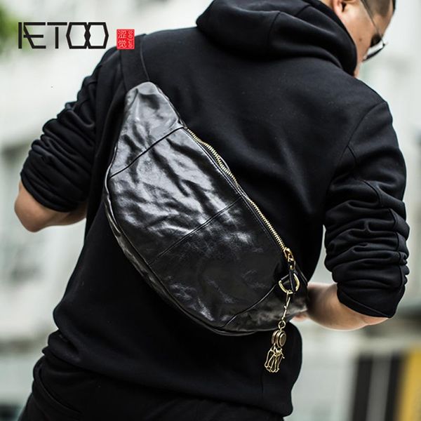 

hbp aetoo men's chest bag, trend one shoulder diagonal cross bag, vintage leather chest bag, leather men's purse