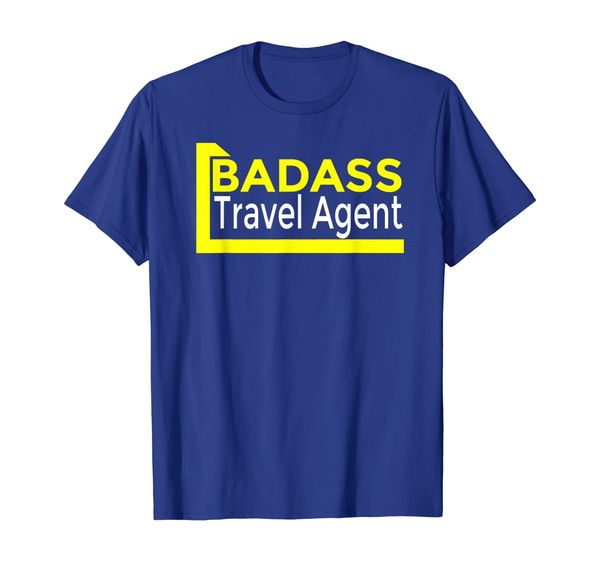 

badass travel agent t-shirt, White;black