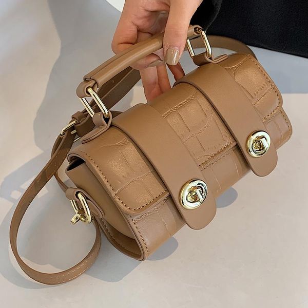

cross body trend alligator square bag for women's classic pu shoulder lock flap retro lady designer crossbody mini handbag sac 2021
