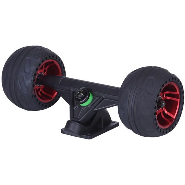

105lmh all terrain rubber wheel with kingpins truck - black/red