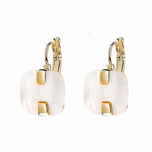 

s925 sier temperament versatile personality earrings, Golden