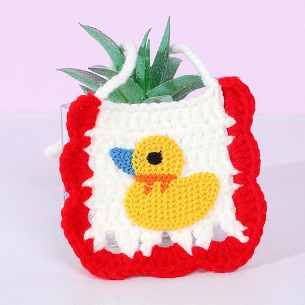 

cat costumes bright color durable non-fading pet knitted collar handmade for party