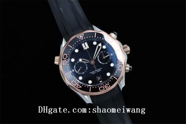 

2021 sea ceramic bezel aqua timing watches boss terra men 007 chronograph sport wristwatches james bond master mens watch d3021, Slivery;black