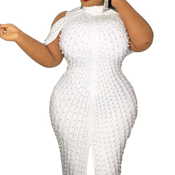 

casual dresses party dress for women elastic beading cold shoulder night club tight short vestido plus size elegant evening white, Black;gray