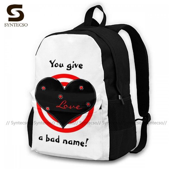

backpack heart hole backpacks campus teen pattern pretty polyester bags