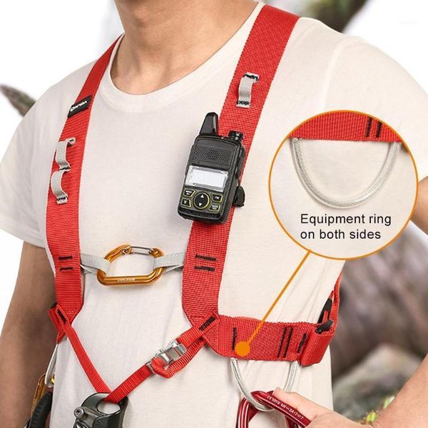

professional outdoor sports safety belt camping ascending decive chest shoulder girdles harness support half body cords, slings and webbing1