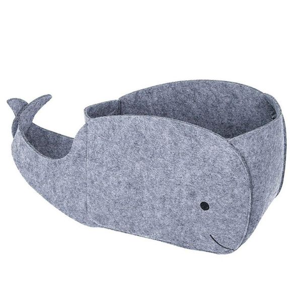 

storage baskets 1 pc home children toys container felt whale shape sundries basket