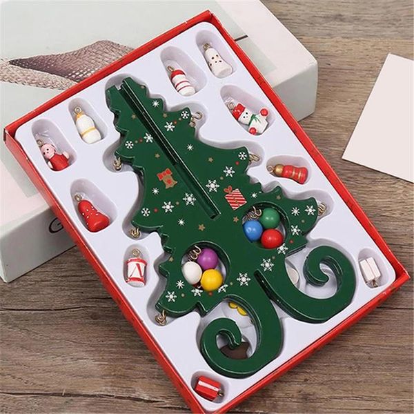 

christmas decorations tree children handmade diy stereo wooden scene layout decoration ornaments