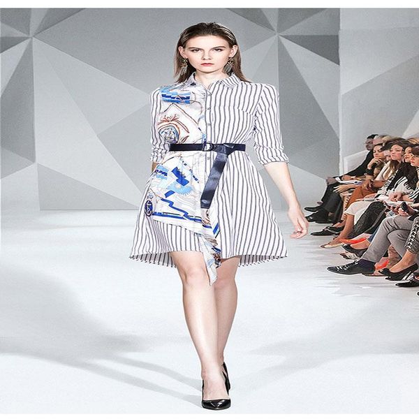 

casual dresses autumer women irregular shirt dress a line mini wrap sundress robe female turn-down collar streetwear top, Black;gray