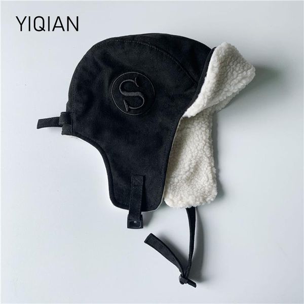 

berets 2021 autumn and winter warm cold lei feng hat women's tide casual all-match riding cap fashion ear men, Blue;gray