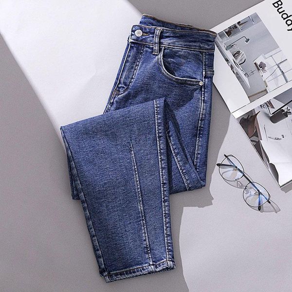 

women's jeans 4xl boyfriend for women denim pants stretch vintage plus size high waist female streetwear mom trousers q2277, Blue