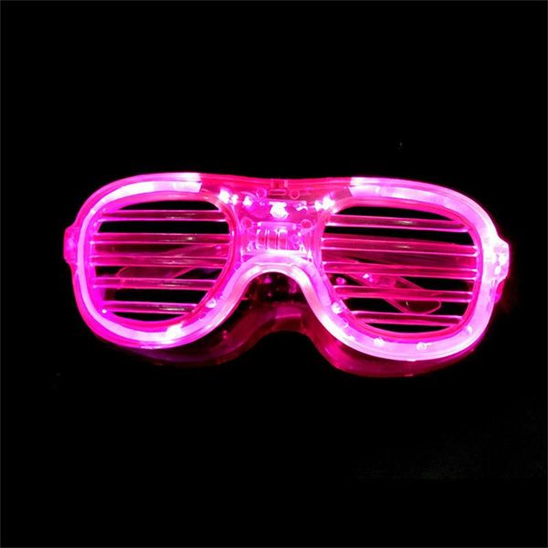 

party decoration flashing led multi color 'slotted shutter' light up show glasses
