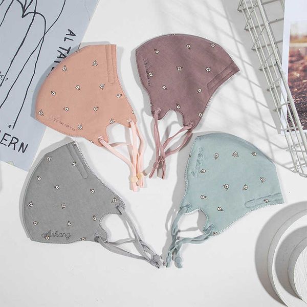 

male female blank holder small flower dust-proof and breathable adjustable ear buckle mask can be reused