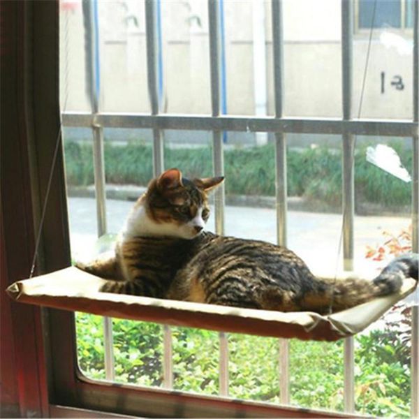

cat beds & furniture cute pet hanging bearing 20kg window mount hammock comfortable bed long plush soft