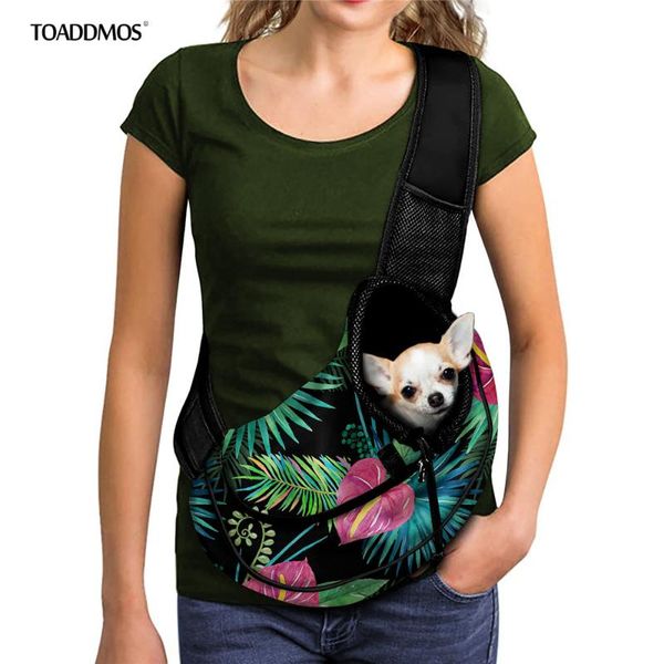 

pets backpack accessories hawaiian tropical palmtree design fashion outdoor travel portable mesh messenger shoulder bags pack