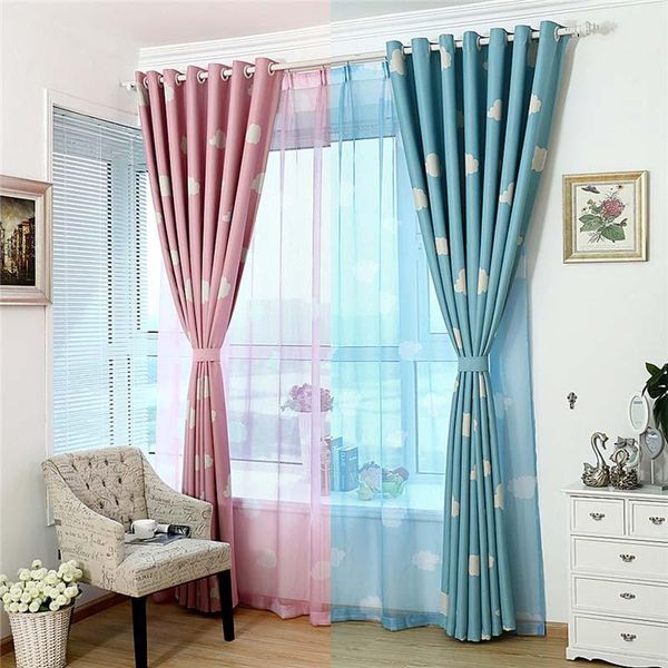 

curtain & drapes [custom] gyc2021 gyrohome 1pc clouds blackout children window living room dec