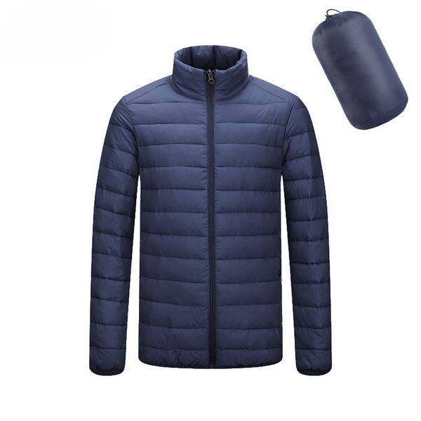 

male warm donsjack light portable effects windproof men parka casual fashion winter jas, Black