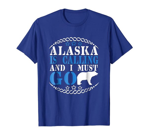 

Alaska Is Calling I Must Go Graphic T-Shirt, White;black
